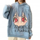 Kawaii Clothing Anime Face Girl Eyes Japanese Cartoon Hoodie Sweatshirt Harajuku Ulzzang WH160