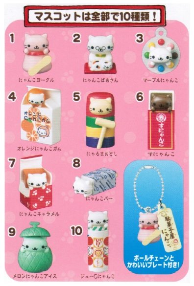 nyan nyan nyanko keychain
