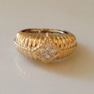 Van Cleef & Arpels 18K Gold Diamond Ring Size 50 Rare