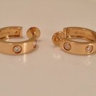 Cartier Love Collection 6-Diamond 18k Yellow Gold Hoop Earrings