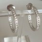 Gorgeous Cartier Inside Out 18K White Gold Diamond Hoop Earrings 1.80 CTW