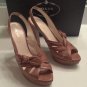 Gorgeous PRADA Beige Leather Bow Platform Heels IT 38 1/2 US 8.5