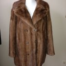 Beautiful Brown Mink Fur Coat Womens Size Large 10 12