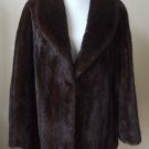 Beautiful Dark Brown Mink Fur Coat Womens Size Small