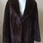 Beautiful Dark Brown Mink Fur Coat Womens Size Small