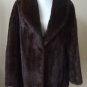 Beautiful Dark Brown Mink Fur Coat Womens Size Small