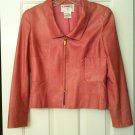 Authentic CHANEL Pink Leather Jacket 42