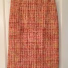 Dolce & Gabbana Orange Tweed Skirt 40