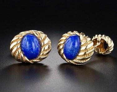 Tiffany & Co Schlumberger Lapis Lazuli 18k Gold Cufflinks