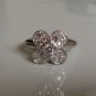 Van Cleef & Arpels 18K White Gold Pave Diamond Trefle Ring Size 52 Rare