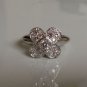 Van Cleef & Arpels 18K White Gold Pave Diamond Trefle Ring Size 52 Rare
