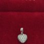 Cartier Pave Diamond 18k White Gold Heart Pendant 100% Authentic