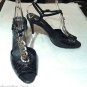 Authentic CHANEL Black Python Chain CC Strappy Sandals Shoes NEW 40