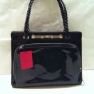 Authentic VALENTINO Black Patent Leather Demetra Bag NWT