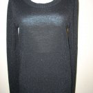 Authentic CHANEL Black Silver Pull Over Sweater 42