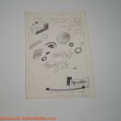 Frank Bolle Illustrator Signatures Doodle Card Pen Pencil Two Sided Unique Piece
