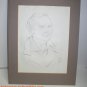 Frank Bolle Illustrator Pencil Sketch Rare Known Comic Ilust Signed 12 x 16 Mat
