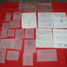 SAL TRAPANI  ORIGINAL COMIC PEN & PENCIL ART RARE EARLY CONCEPT DRAWINGS 21 PCS