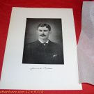 Connecticut Print Engrav Prominent Ct Resident JAMES PHELPS 1900s 12 x 9 1/4