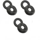 3 Universal LRG BLK EAR GEL EARGEL BUD Also Fits Motorola HK100 HK101 HK110 200