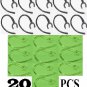 20 pc Earhook Set (10-clear/10-black) for Plantronics M155, M25, M1100 M100 975
