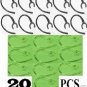 20 pc Earhook Set (10-clear/10-black) for Plantronics M155, M25, M1100 M100 975