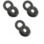 3 Piece Jawbone ERA Large Soft Black Rubber "Loopgel" for Bluetooth Headset