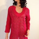 SANTOORI Anthropologie Crochet top blouse hippie bohemian boho SMALL