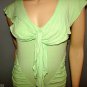 RUTH Green Peplum Frill Collar Mid-Calf Dress Sz S ANTHROPOLOGIE
