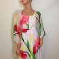NEW Alice + Olivia silk floral mini 70s dress summer white ivory green SMALL