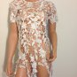 White lace crochet style top tunic blouse MEDIUM