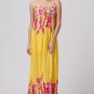 YELLOW floral maxi DRESS trendology anthropologie hippie XS SMALL MEDIUM LARGE