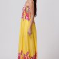 YELLOW floral maxi DRESS trendology anthropologie hippie XS SMALL MEDIUM LARGE
