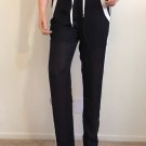 Black White PANTS Striped Colorblock SMALL