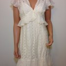 Ivory Lace Dress free hippie people wedding bridesmaid MEDIUM