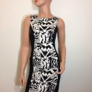 Black White Bodycon Bandage Stretch Dress SMALL