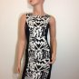 Black White Bodycon Bandage Stretch Dress SMALL