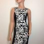 Black White Bodycon Bandage Stretch Dress SMALL