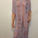 crochet dress lavender overlay hippie boho oversized SMALL MEDIUM