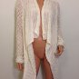 Ivory Crochet Cardigan Anthropologie. Medium Hippie Hobo Top Blouse Jacket