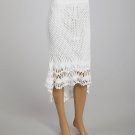 Crochet White Skirt High Low maxi Hippie Gypsy Boho SMALL MEDIUM