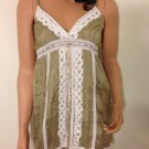 HIPPIE TOP boho VAIN anthropologie lace crochet beige white blouse SMALL