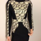 Dress goth grunge biker rocker studs bandage bodycon SMALL XS
