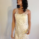 Beige Crochet lace Wedding Dress ivory MEDIUM LARGE