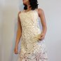 Beige Crochet lace Wedding Dress ivory MEDIUM LARGE