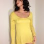 MUSTARD YELLOW lace unic TOP BLOUSE HIPPIE BOHO SMALL