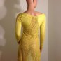 MUSTARD YELLOW lace unic TOP BLOUSE HIPPIE BOHO SMALL