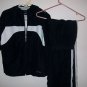 Calvin Klein Athletic Apparel track suit pants and jacket black and white SMALL