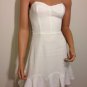White Dress mini petite XS 0 party club strapless EXTRA SMALL