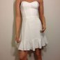 White Dress mini petite XS 0 party club strapless EXTRA SMALL